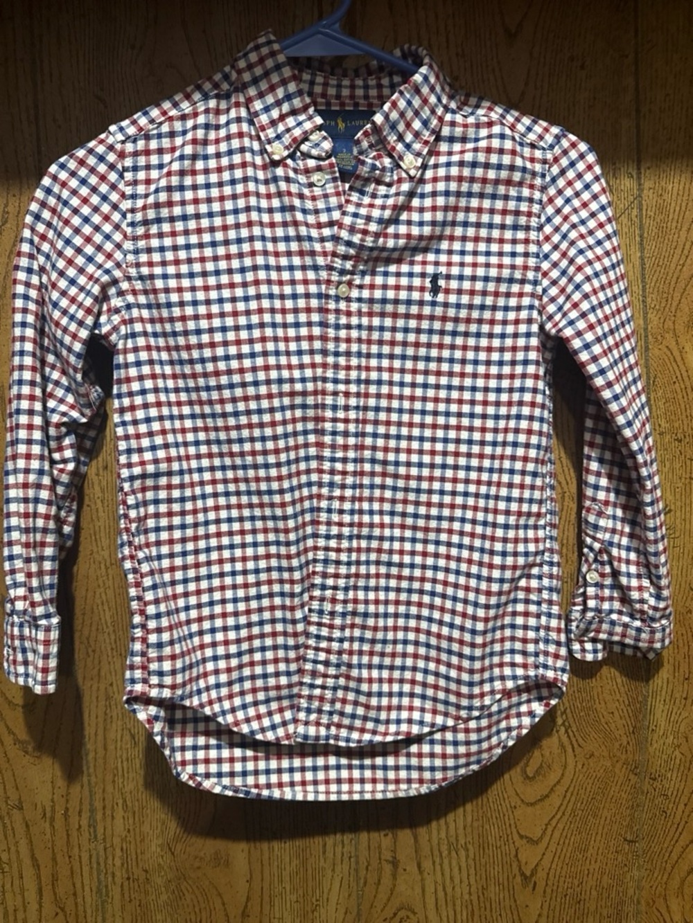 Ralph Lauren Blue & Red Checked Button-Down Shirt